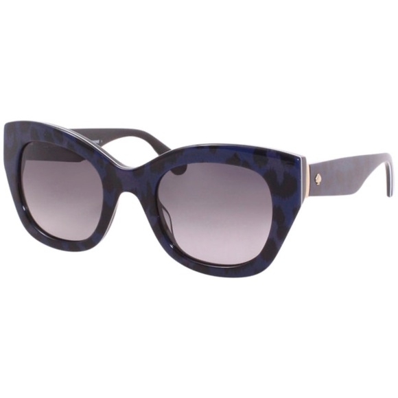 KATE SPADE NEW YORK Tortoise Shell Cat Eye Sunglasses Jalena Blue Black - Picture 3 of 8